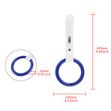Round Crystal-Style Ring JDM Tsurikawa Drift Subway Train Bus Handle Strap – Universal Car Interior Hanging Charm, White PVC X2