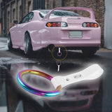 Round JDM Tsurikawa Drift Subway Train Bus Handle Strap – Universal Car Interior Hanging Charm, White PVC X1