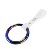 Round JDM Tsurikawa Drift Subway Train Bus Handle Strap – Universal Car Interior Hanging Charm, White PVC X1