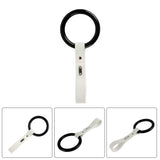 Round JDM Tsurikawa Drift Subway Train Bus Handle Strap – Universal Car Interior Hanging Charm, White PVC X1
