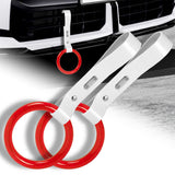 Round Crystal-Style Ring JDM Tsurikawa Drift Subway Train Bus Handle Strap – Universal Car Interior Hanging Charm, White PVC X2
