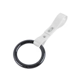 Round JDM Tsurikawa Drift Subway Train Bus Handle Strap – Universal Car Interior Hanging Charm, White PVC X1