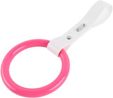 Round JDM Tsurikawa Drift Subway Train Bus Handle Strap – Universal Car Interior Hanging Charm, White PVC X1