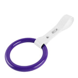 Round JDM Tsurikawa Drift Subway Train Bus Handle Strap – Universal Car Interior Hanging Charm, White PVC X1