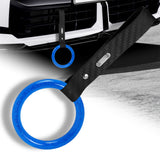 Round Crystal-Style Ring JDM Tsurikawa Drift Subway Train Bus Handle Strap – Universal Car Interior Hanging Charm, Carbon Fiber Pattern PVC X1