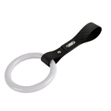Round JDM Tsurikawa Drift Subway Train Bus Handle Strap – Universal Car Interior Hanging Charm, Carbon Fiber Pattern PVC X1