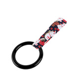 Round JDM Tsurikawa Drift Subway Train Bus Handle Strap – Universal Car Interior Hanging Charm, Bosozoku Black Cats Pattern Retro Nylon Strap X1