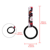 Round JDM Tsurikawa Drift Subway Train Bus Handle Strap – Universal Car Interior Hanging Charm, Bosozoku Black Cats Pattern Retro Nylon Strap X1