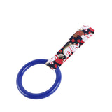 Round JDM Tsurikawa Drift Subway Train Bus Handle Strap – Universal Car Interior Hanging Charm, Bosozoku Black Cats Pattern Retro Nylon Strap X1