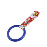 Round JDM Tsurikawa Drift Subway Train Bus Handle Strap – Universal Car Interior Hanging Charm, Bosozoku Red Cats Pattern Retro Nylon Strap X1