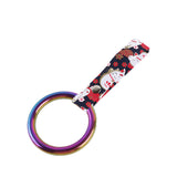 Round JDM Tsurikawa Drift Subway Train Bus Handle Strap – Universal Car Interior Hanging Charm, Bosozoku Black Cats Pattern Retro Nylon Strap X1