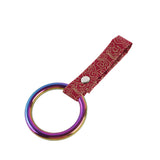 Round JDM Tsurikawa Drift Subway Train Bus Handle Strap – Universal Car Interior Hanging Charm, Bosozoku Red Clouds Pattern Retro Nylon Strap X1