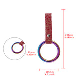 Round JDM Tsurikawa Drift Subway Train Bus Handle Strap – Universal Car Interior Hanging Charm, Bosozoku Red Clouds Pattern Retro Nylon Strap X1