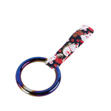 Round JDM Tsurikawa Drift Subway Train Bus Handle Strap – Universal Car Interior Hanging Charm, Bosozoku Black Cats Pattern Retro Nylon Strap X1