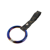 Round JDM Tsurikawa Drift Subway Train Bus Handle Strap – Universal Car Interior Hanging Charm, Bosozoku Black Clouds Pattern Retro Nylon Strap X1