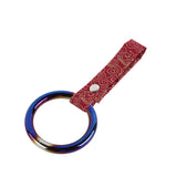 Round JDM Tsurikawa Drift Subway Train Bus Handle Strap – Universal Car Interior Hanging Charm, Bosozoku Red Clouds Pattern Retro Nylon Strap X1
