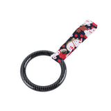 Round JDM Tsurikawa Drift Subway Train Bus Handle Strap – Universal Car Interior Hanging Charm, Bosozoku Black Cats Pattern Retro Nylon Strap X1