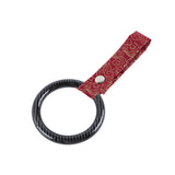 Round JDM Tsurikawa Drift Subway Train Bus Handle Strap – Universal Car Interior Hanging Charm, Bosozoku Red Clouds Pattern Retro Nylon Strap X1