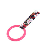 Round JDM Tsurikawa Drift Subway Train Bus Handle Strap – Universal Car Interior Hanging Charm, Bosozoku Black Cats Pattern Retro Nylon Strap X1