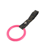 Round JDM Tsurikawa Drift Subway Train Bus Handle Strap – Universal Car Interior Hanging Charm, Bosozoku Black Clouds Pattern Retro Nylon Strap X1