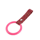 Round JDM Tsurikawa Drift Subway Train Bus Handle Strap – Universal Car Interior Hanging Charm, Bosozoku Red Clouds Pattern Retro Nylon Strap X1
