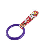 Round JDM Tsurikawa Drift Subway Train Bus Handle Strap – Universal Car Interior Hanging Charm, Bosozoku Red Cats Pattern Retro Nylon Strap X1