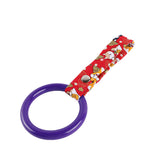 Round JDM Tsurikawa Drift Subway Train Bus Handle Strap – Universal Car Interior Hanging Charm, Bosozoku Red Dogs Pattern Retro Nylon Strap X1