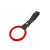 Round JDM Tsurikawa Drift Subway Train Bus Handle Strap – Universal Car Interior Hanging Charm, Bosozoku Black Clouds Pattern Retro Nylon Strap X1