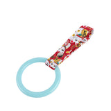 Round JDM Tsurikawa Drift Subway Train Bus Handle Strap – Universal Car Interior Hanging Charm, Bosozoku Red Cats Pattern Retro Nylon Strap X1