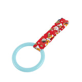 Round JDM Tsurikawa Drift Subway Train Bus Handle Strap – Universal Car Interior Hanging Charm, Bosozoku Red Dogs Pattern Retro Nylon Strap X1