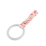 Round JDM Tsurikawa Drift Subway Train Bus Handle Strap – Universal Car Interior Hanging Charm, Bosozoku Pink Flowers Pattern Retro Nylon Strap X1