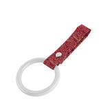 Round JDM Tsurikawa Drift Subway Train Bus Handle Strap – Universal Car Interior Hanging Charm, Bosozoku Red Clouds Pattern Retro Nylon Strap X1