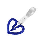 S Broken Heart JDM Tsurikawa Drift Subway Train Bus Handle Strap – Universal Car Interior Hanging Charm, Silver Nylon X1