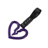 S Broken Heart JDM Tsurikawa Drift Subway Train Bus Handle Strap – Universal Car Interior Hanging Charm, Black Nylon X1