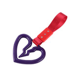 S Broken Heart JDM Tsurikawa Drift Subway Train Bus Handle Strap – Universal Car Interior Hanging Charm, Red Nylon X1