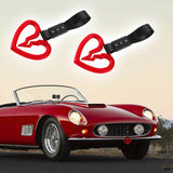 S Broken Heart JDM Tsurikawa Drift Subway Train Bus Handle Strap – Universal Car Interior Hanging Charm, Black Nylon X2