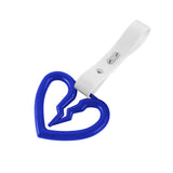 S Broken Heart JDM Tsurikawa Drift Subway Train Bus Handle Strap – Universal Car Interior Hanging Charm, White PVC X2