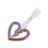 S Broken Heart JDM Tsurikawa Drift Subway Train Bus Handle Strap – Universal Car Interior Hanging Charm, White PVC X2