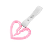 S Broken Heart JDM Tsurikawa Drift Subway Train Bus Handle Strap – Universal Car Interior Hanging Charm, White PVC X2