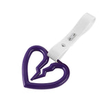 S Broken Heart JDM Tsurikawa Drift Subway Train Bus Handle Strap – Universal Car Interior Hanging Charm, White PVC X2