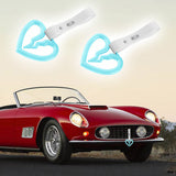 S Broken Heart JDM Tsurikawa Drift Subway Train Bus Handle Strap – Universal Car Interior Hanging Charm, White PVC X2