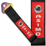 JDM Honda ASIMO Racing NEO CHROME HIGH STRENGTH Tow Strap for Front / Rear Bumper