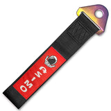 JDM Honda ASIMO Racing NEO CHROME HIGH STRENGTH Tow Strap for Front / Rear Bumper