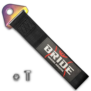 JDM BRIDE Racing NEO CHROME HIGH STRENGTH Tow Strap for Front / Rear Bumper