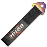 JDM INITIAL D RACING NEO CHROME HIGH STRENGTH Tow Strap for Front / Rear Bumper