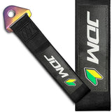 JDM Honda Drift Rally Sports Racing NEO CHROME HIGH STRENGTH Tow Strap for Front / Rear Bumper