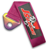 JDM JS Drift Rally Sports Racing Honda NEO CHROME HIGH STRENGTH Pink Tow Strap for Front / Rear Bumper