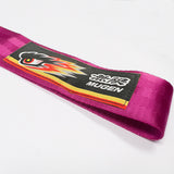NEO CHROME FOR MUGEN RACING HIGH STRENGTH TOW PINK TOWING STRAP HOOK FOR HONDA BUMPER