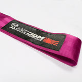 OSAKA Racing JDM Honda Drift Rally Sports NEO CHROME HIGH STRENGTH Pink Tow Strap for Front / Rear Bumper