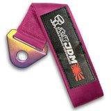 OSAKA Racing JDM Honda Drift Rally Sports NEO CHROME HIGH STRENGTH Pink Tow Strap for Front / Rear Bumper